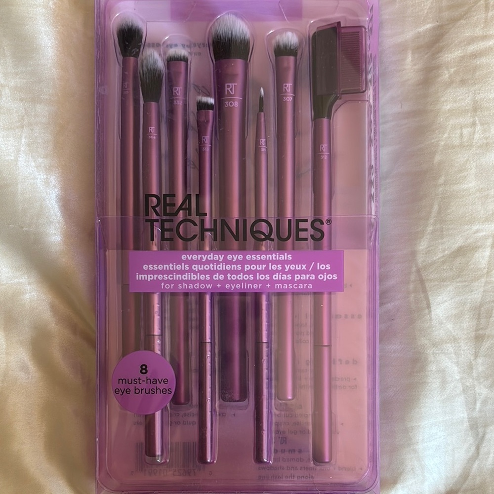 Real Techniques Everyday Eye Essentials Brush Set - Purple